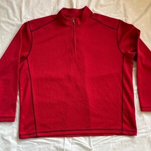 Pebble Beach Men's Zip-Up Sweater in Red